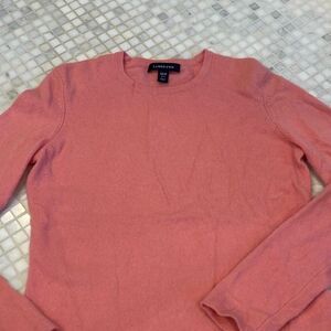 Lands End Pink Kaschmir crew neck sweater